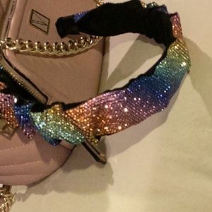 Multi colored crystal headband